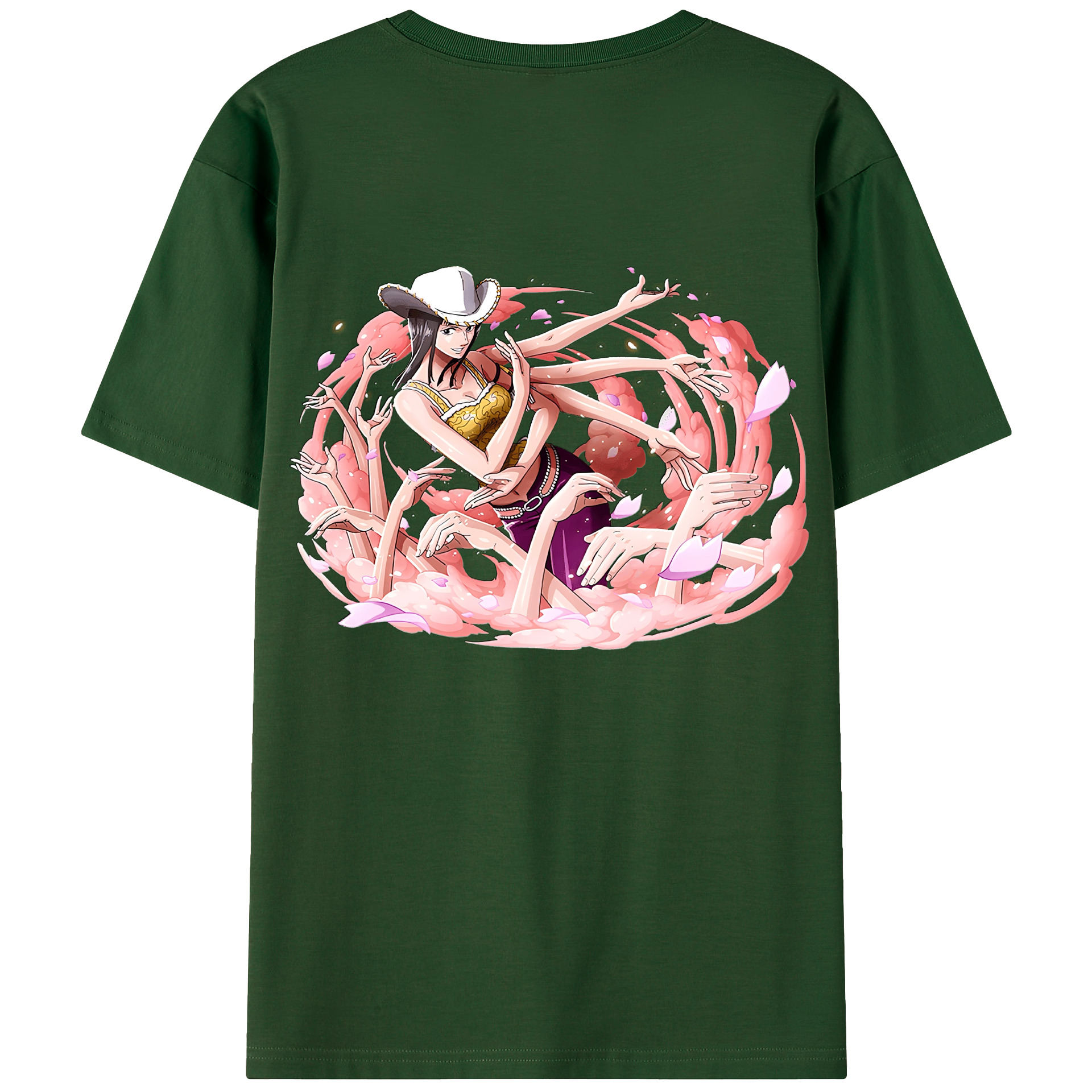 ワンピース ニコ・ロビン ONE PIECE Nico Robin 綿100％半袖Tシャツ（背面プリント）